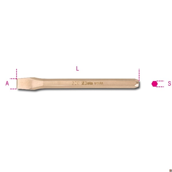 1701BA-150 - SCALPELLO ESAGONALE ANTISCINTILLA 