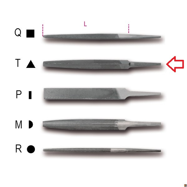 1718D6/T - LIMA TAGLIO BASTARDO TRIANGOLARE