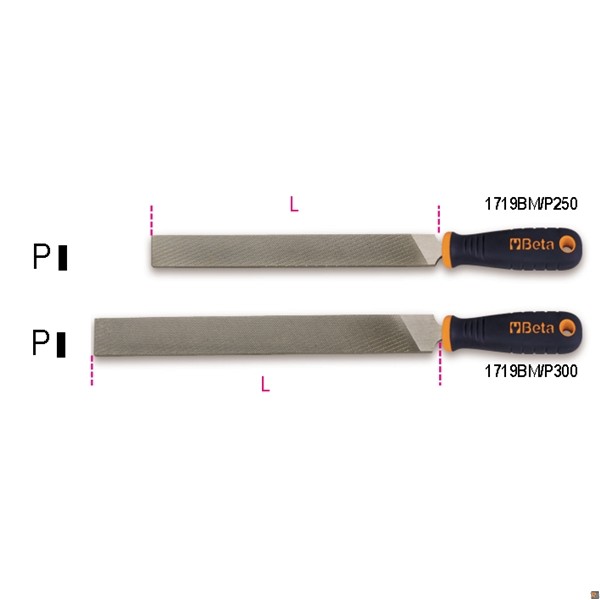 1719BMB/P - LIME PIATTE A TAGLIO UNIVERSALE 300mm