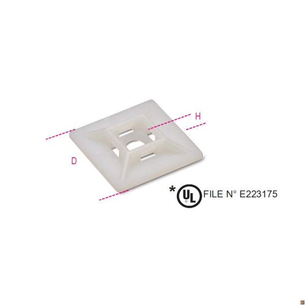 BMB0903 - CF. 100PZ BASI FISSAGGIO VITE MONODIREZ. 28X28