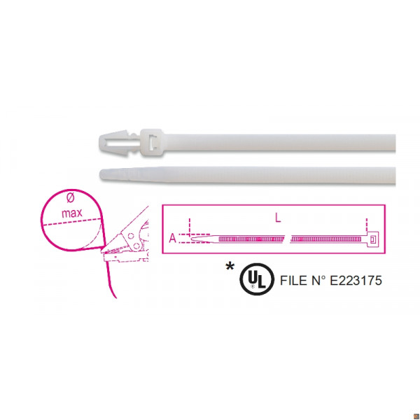 BMBP2048 - CF. 100PZ FASCETTE AD INSERZIONE 4,8X200