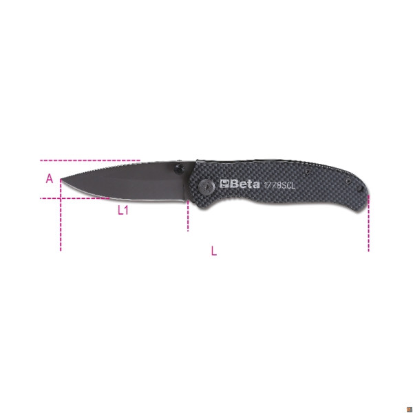 1778SCL COLTELLI SERRAMANICO SOFT-CARBON-LOOK