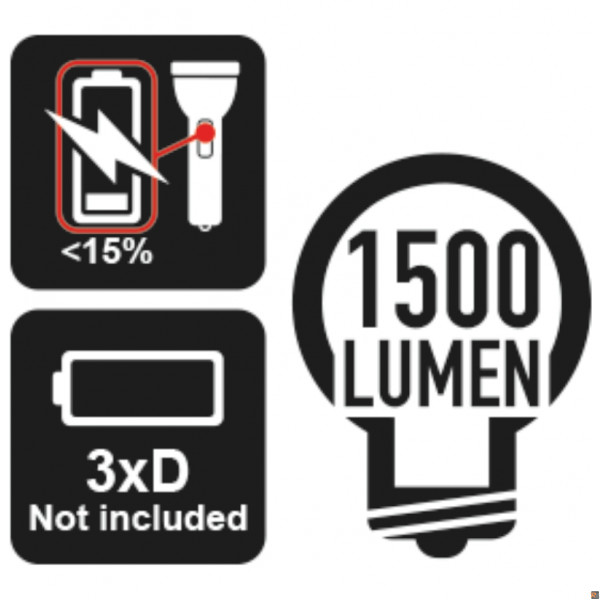 1833 XL TORCE LED ALTA LUMINOSITA' 1500 LM XL BETA UTENSILI 018330005