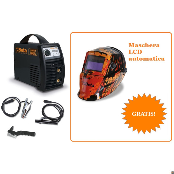 Promozione saldatrice Beta 1860BH 160A con maschera 7042LCD in omaggio