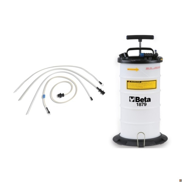 ASPIRATORE LIQUIDI MANUALE E PNEUMATICO DA 9,5 LT
