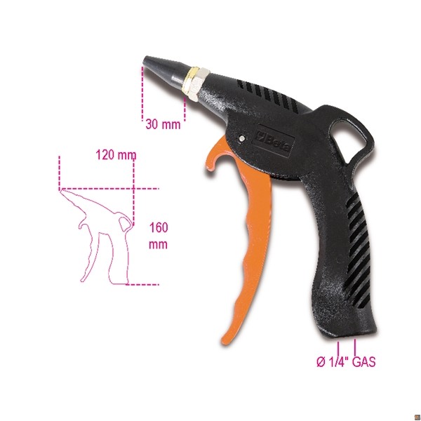 1949BC - PISTOLA DI SOFFIAGGIO PROGRESSIVA CON UGELLO IN GOMMA