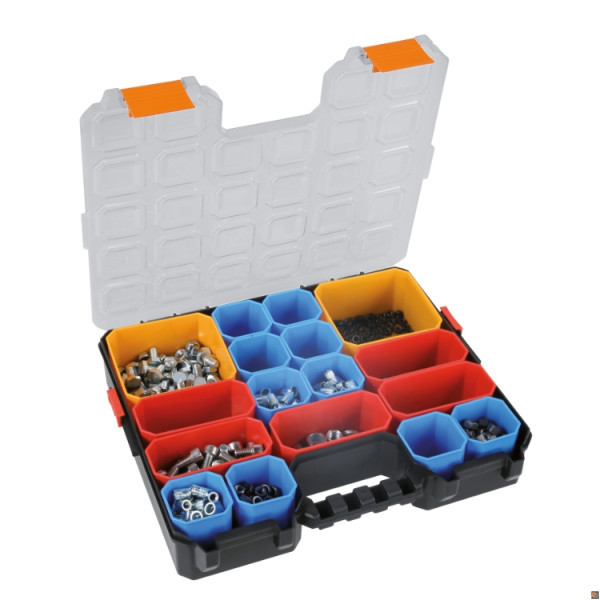 2080/V17 Valigia organizer con 17 vaschette portaminuteria asportabili