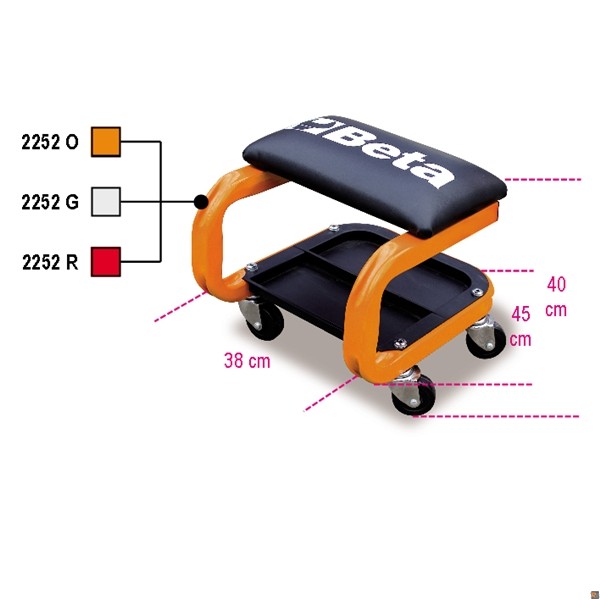 2252 - SEGGIOLINO CON ROTELLE - GRIGIO