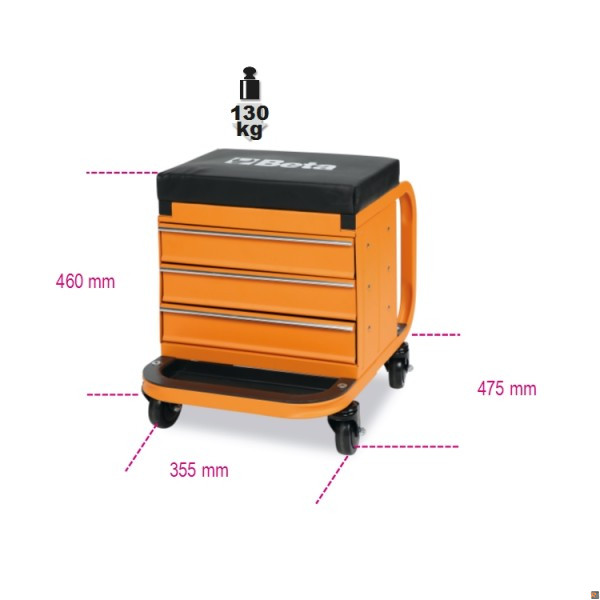2258N-O​ - Seggiolino con cassettiera BETA UTENSILI 022580021