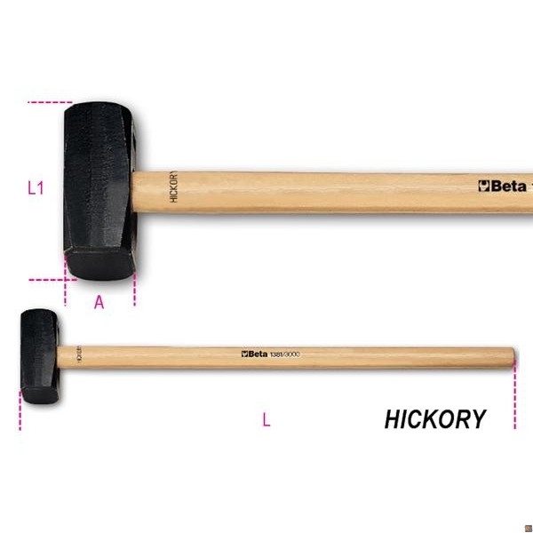 1381 - MAZZE A COPPIA MANICO IN LEGNO HICKORY - 8000 