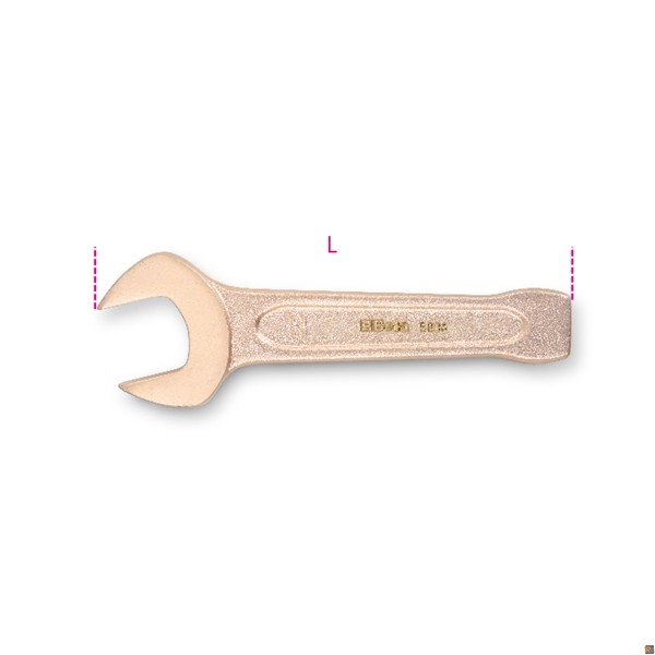 58BA-50 - CHIAVI A FORCHETTA SEMPLICI A PERCUSSIONE ANTISCINTILLA 50x255