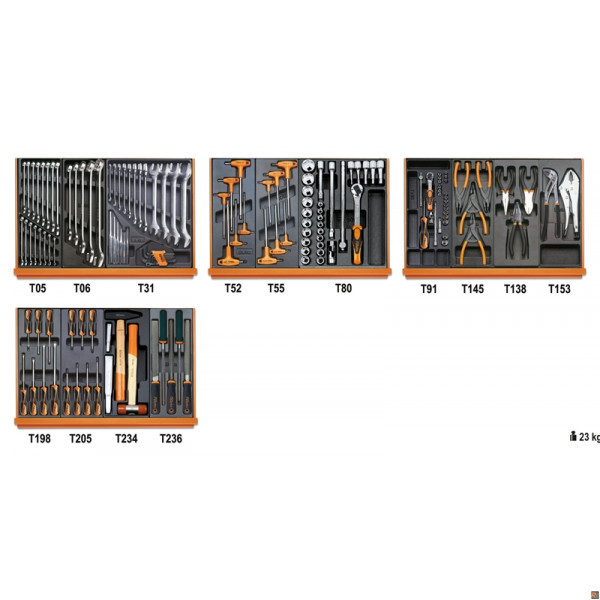 5904VG/3T CONTENUTO 102 UTENSILI AUTOMOTIVE BETA UTENSILI 059041510