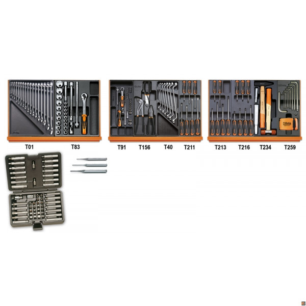 5904VU/4T CONTENUTI 197 UTENSILI C24S-C39 CCVU/4T BETA UTENSILI 059241100