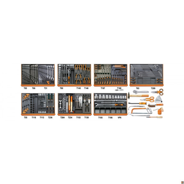 5908VG/2T Assortimento di 212 utensili per autoriparazione BETA UTENSILI 059081017