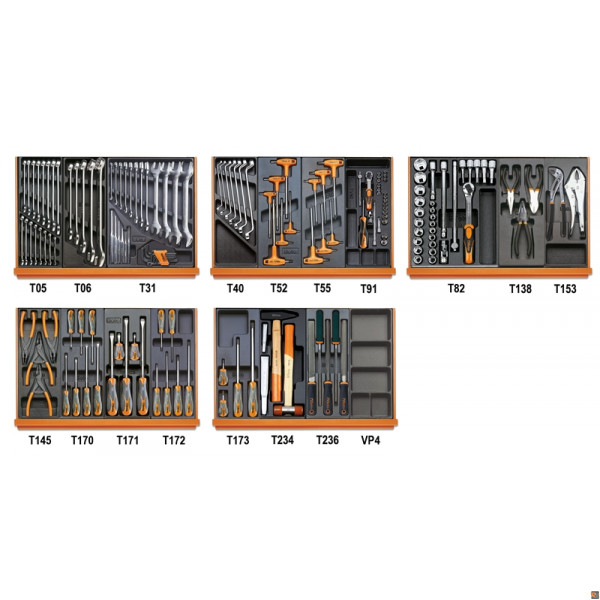 5908VU/2T ​Assortimento di 161 utensili per impiego universale BETA UTENSILI 059081136