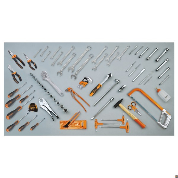 CESTELLO CON ASSORTIMENTO DI 74 UTENSILI C10S VU/3 BETA UTENSILI 021101044