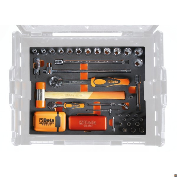  5990V3 - ASSORTIMENTO DI 116 UTENSILI BETA PER VALIGETTA PORTAUTENSILI COMBO C99V3/2C, IN VASSOIO MORBIDO IN EVA