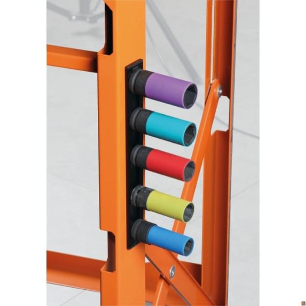720LC/PM5 - Serie di 5 chiavi a bussola Macchina colorate con inserti polimerici per dadi ruote su guida magnetica BETA UTENSILI 007200646