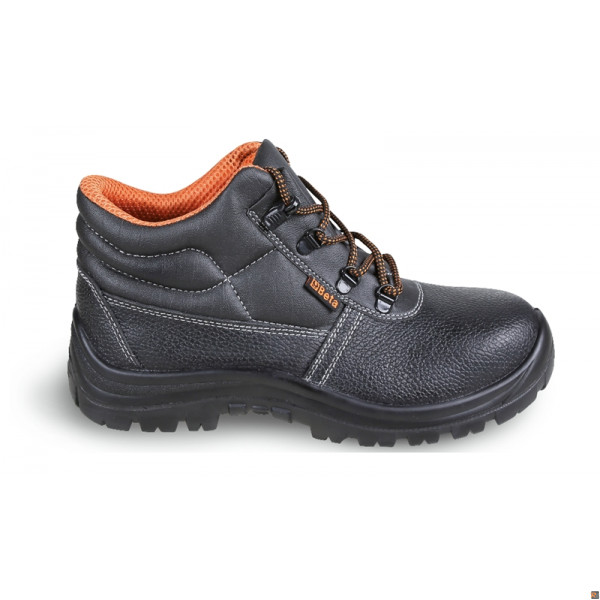 7243CK - SCARPE ALTE PELLE NERA (S3) C/LAM CK 48