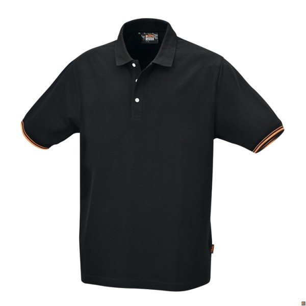7547N - Polo 3 bottoni in 100% cotone 200 g, nero BETA UTENSILI
