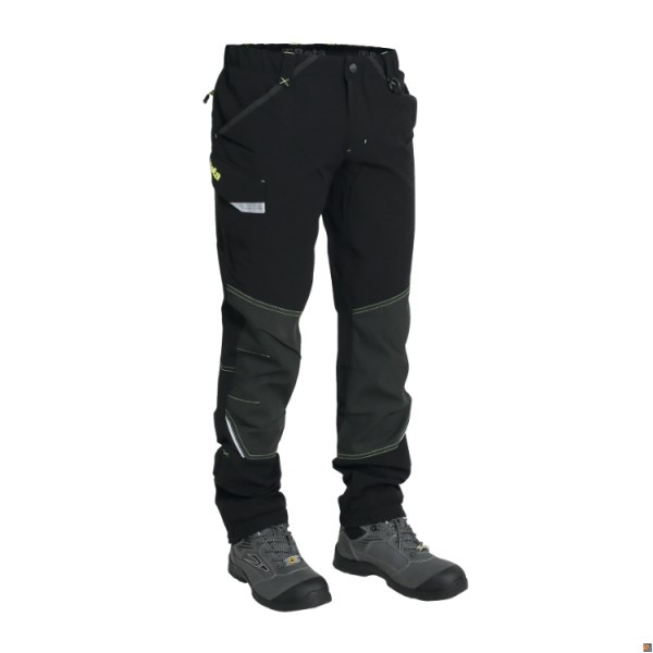 7600N Pantaloni work trekking in tessuto elasticizzato - COLORE NERO