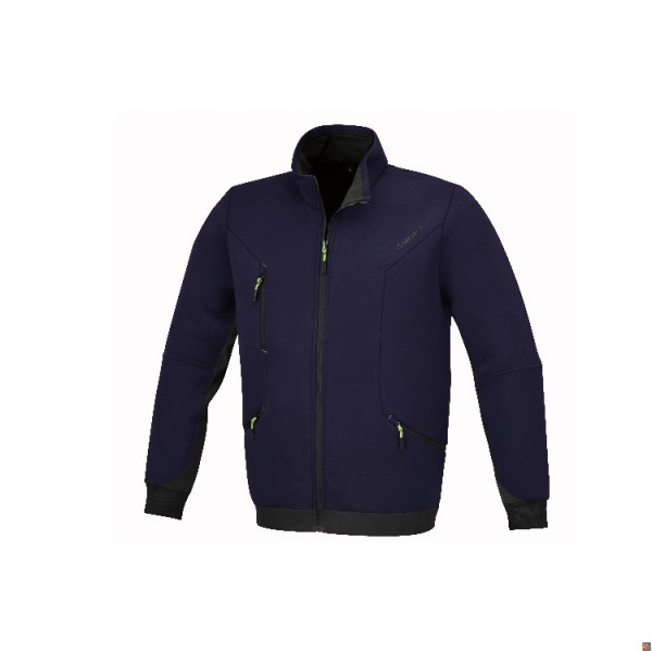 7634B FELPA TECNICA CON ZIP LUNGA - BLU 325GR BETA UTENSILI