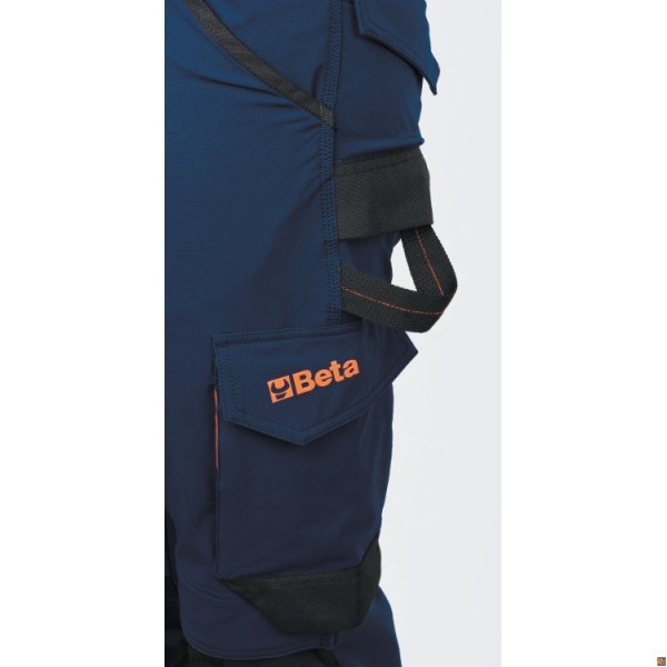Pantaloni da lavoro multitasche elasticizzati Beta 7650B - colore BLU