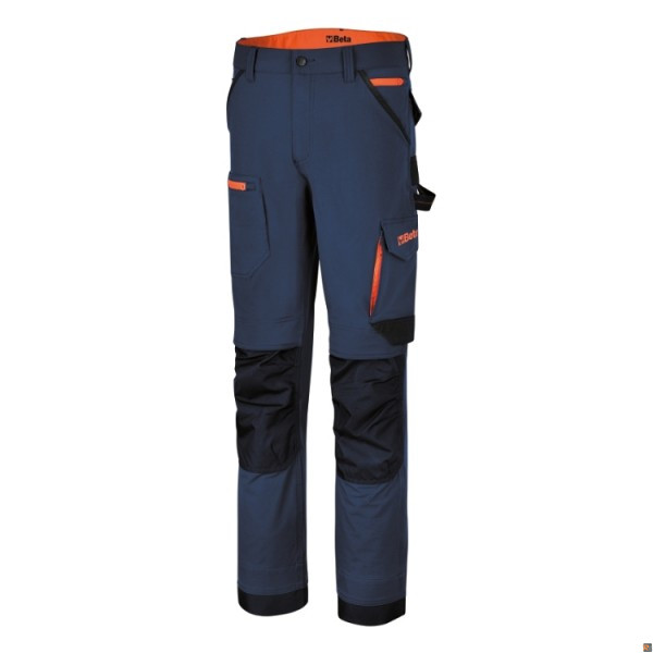 Pantaloni da lavoro multitasche elasticizzati Beta 7650B - colore BLU