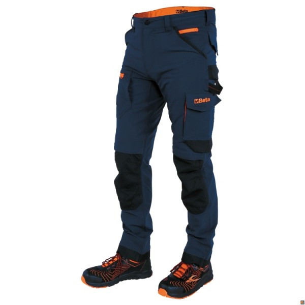 Pantaloni da lavoro multitasche elasticizzati Beta 7650B - colore BLU