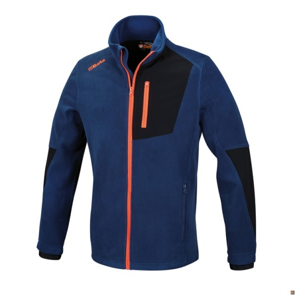 7657B PILE CON ZIP LUNGA ELASTICIZZATO - COLORE BLU