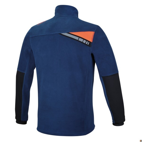7657B PILE CON ZIP LUNGA ELASTICIZZATO - COLORE BLU
