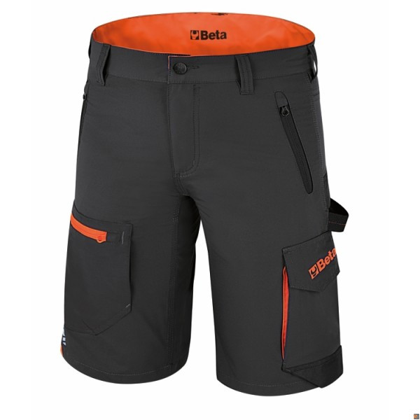 7661G- ​​Bermuda leggeri da lavoro, multitasche elasticizzati Slim fit BETA UTENSILI