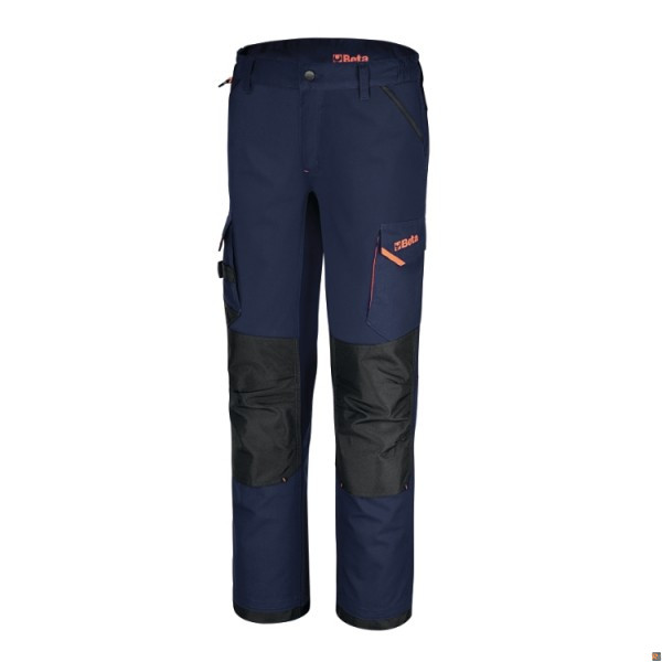 7818BL Pantaloni da lavoro multitasche con inserti in tessuto elasticizzato - colore BLU