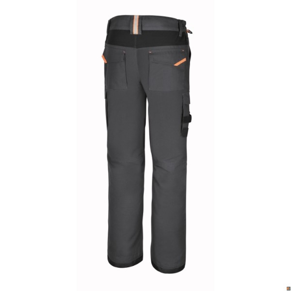 7818G Pantaloni da lavoro multitasche con inserti in tessuto elasticizzato - colore grigio