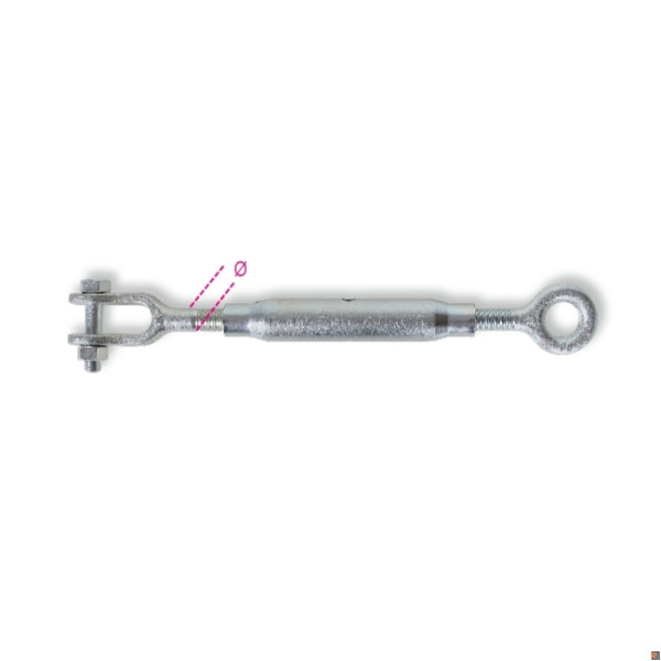 8010TZ Tenditori ad occhio e forcella canaula a tubo