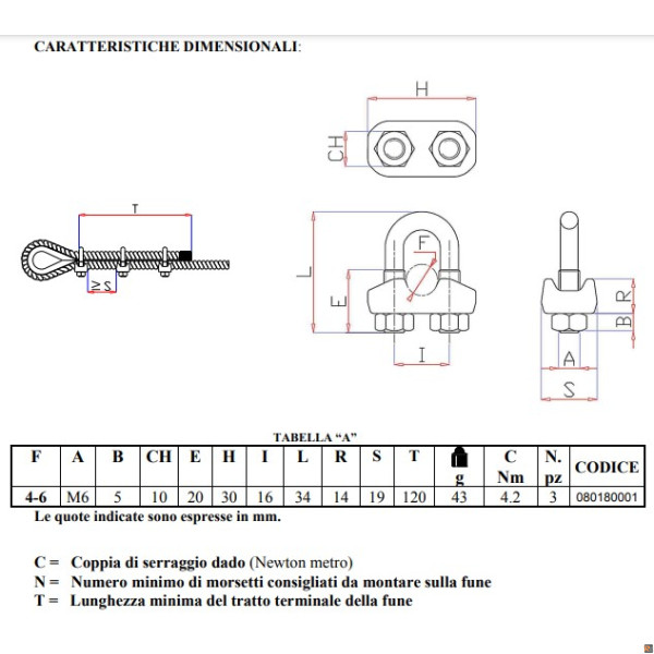 8018E - MORSETTI TIPO ENEL CORPO IN ACCIAIO ZINCATI A CALDO BETA UTENSILI 080180001