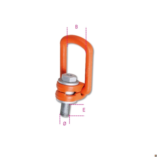 8049V - Golfare maschio girevole con staffa disassata