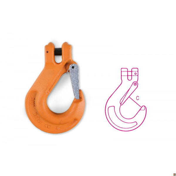 8060R - 8060 - GANCI CLEVIS CATENE 7 EN1677-2 TON 1,5