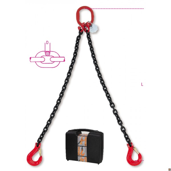 8092 - PENDENTI DI CATENA A DUE BRACCI d.13mm L.2m