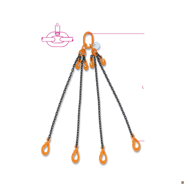 8098SL D6-1 PENDENTI 6MM 4 BRACCI EN818 MT1 C6SL