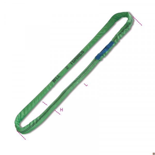 8173 8-T2 FUNI TONDE EN1492-2 VERDE 2 TON. - L8