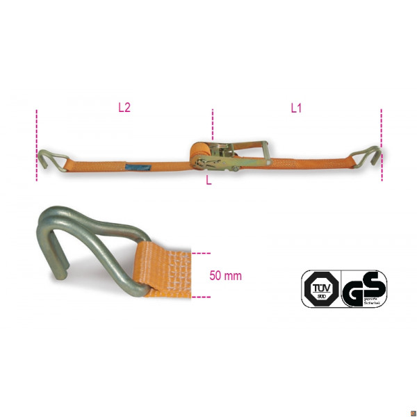 8182H - CRICCHETTI 50 GANCI UNCINO 2500KG-MT14,5