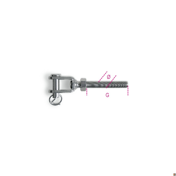 FORCELLE INOX SINISTRE+DADO+ANELLO M12 8210FS ROBUR 082100412