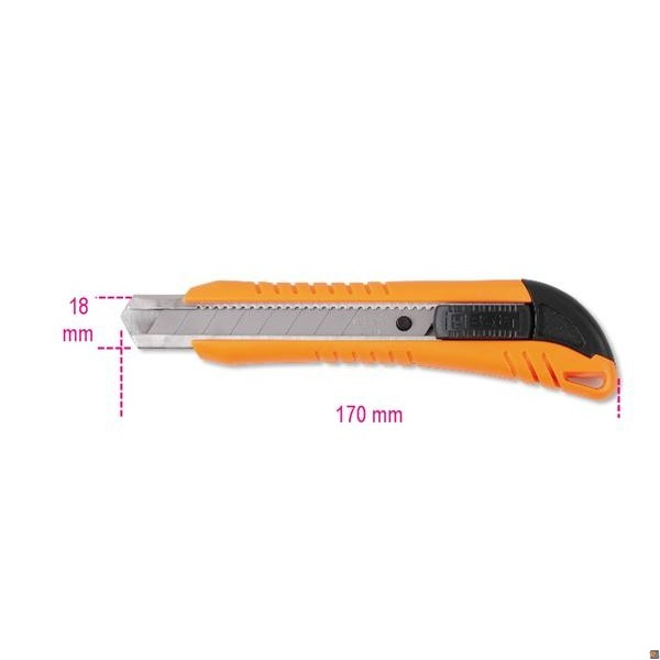 CUTTER 18 MM CON BLOCCO AUTOMATICO DELLA LAMA