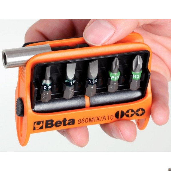 SERIE DI 10 INSERTI COLORATI CON PORTAINSERTI MAGNETICO