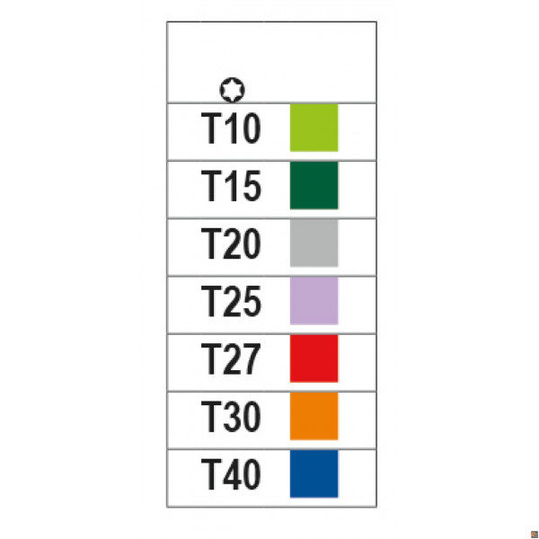 900MC/TX 15 BUSSOLE MULTICOLOR PROFILO TX 1/4 TX 15 BETA UTENSILI 009002722