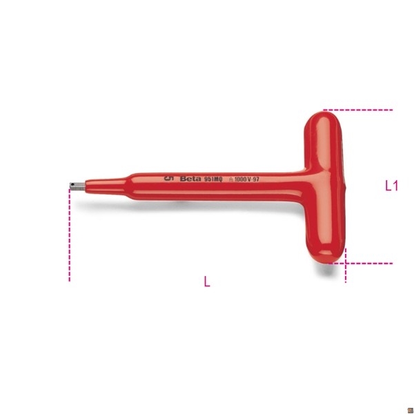 951MQ - CHIAVI A T MASCHIO ESAGONALE - 5