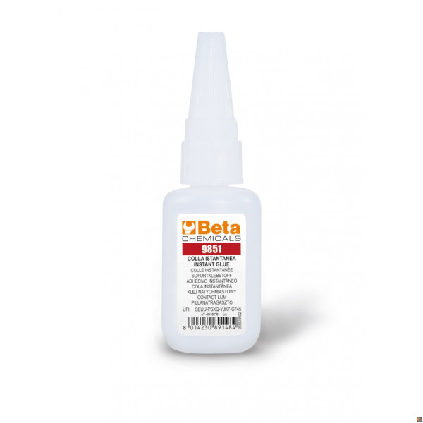 9851 20 FLACONI COLLA ADESIVA ISTANTANEA 20GR