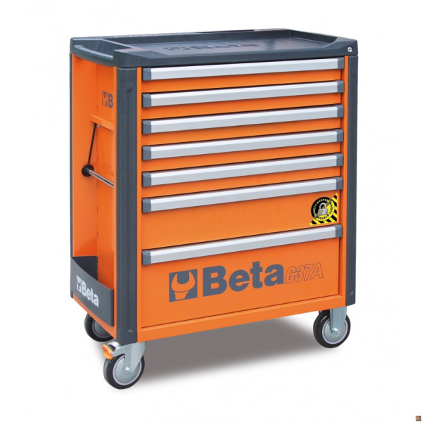 C37A/7-O CASSETTIERA ANTIRIBALTAMENTO BETA CON 7 CASSETTI - ORANGE- BETA UTENSILI 037000271