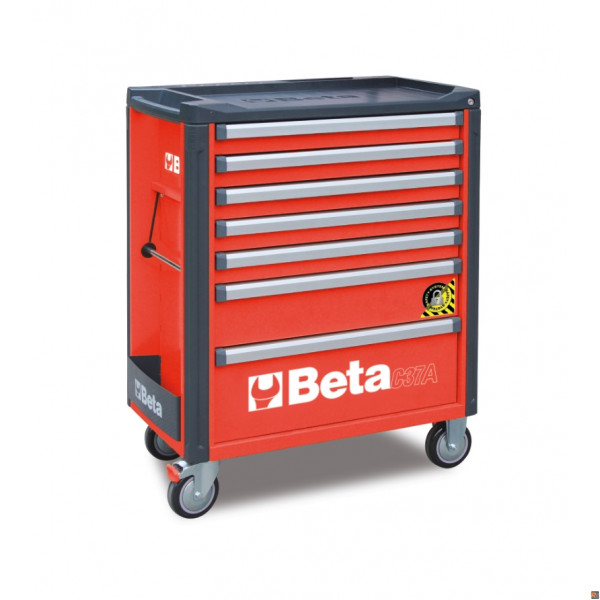 C37A/7-R CASSETTIERA ANTIRIBALTAMENTO BETA CON 7 CASSETTI - ROSSA - BETA UTENSILI 037000273